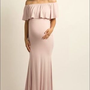 Pinkblush Light Pink Mermaid Maternity Gown: M